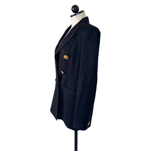 Lillie Rubin Vintage Womens Blazer Size 8 Blue Lion Button Pockets Casual - Picture 14 of 16